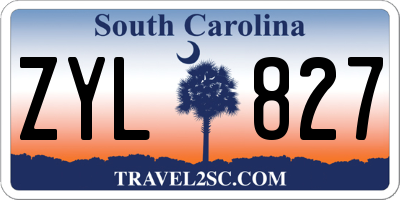 SC license plate ZYL827