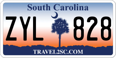 SC license plate ZYL828