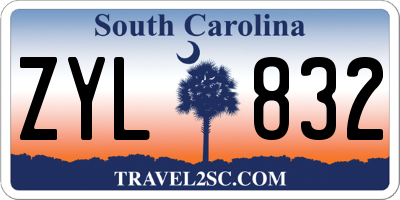 SC license plate ZYL832