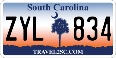 SC license plate ZYL834