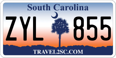 SC license plate ZYL855