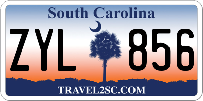 SC license plate ZYL856
