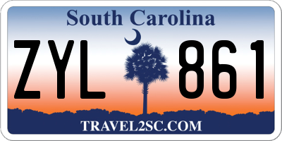 SC license plate ZYL861