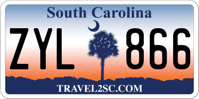SC license plate ZYL866