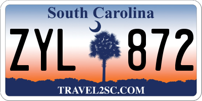 SC license plate ZYL872