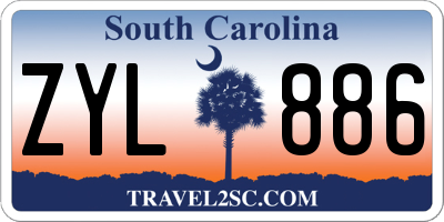 SC license plate ZYL886