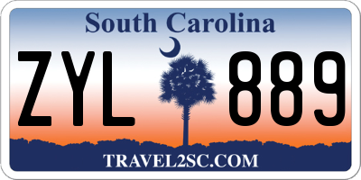 SC license plate ZYL889