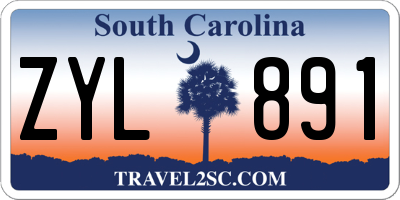 SC license plate ZYL891