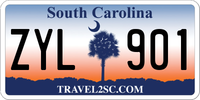 SC license plate ZYL901
