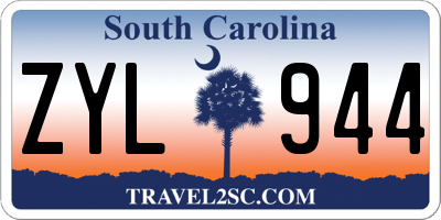 SC license plate ZYL944