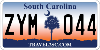 SC license plate ZYM044
