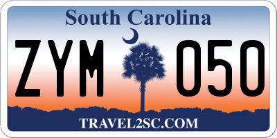 SC license plate ZYM050