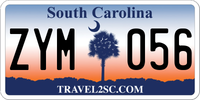 SC license plate ZYM056