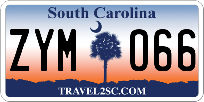 SC license plate ZYM066