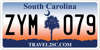 SC license plate ZYM079