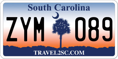 SC license plate ZYM089