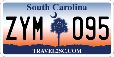 SC license plate ZYM095