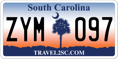 SC license plate ZYM097