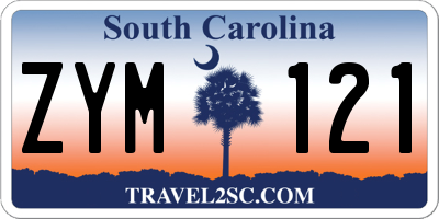 SC license plate ZYM121