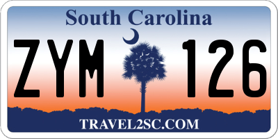 SC license plate ZYM126