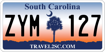 SC license plate ZYM127