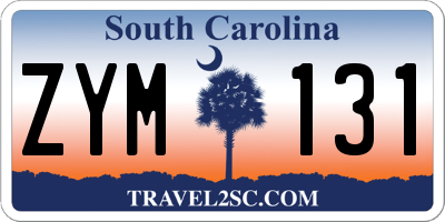 SC license plate ZYM131