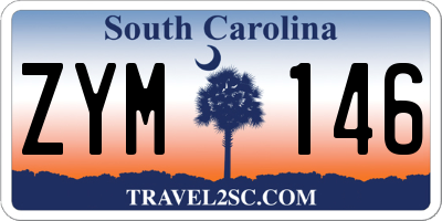 SC license plate ZYM146