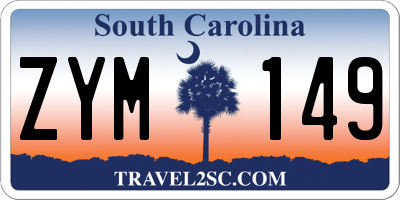 SC license plate ZYM149