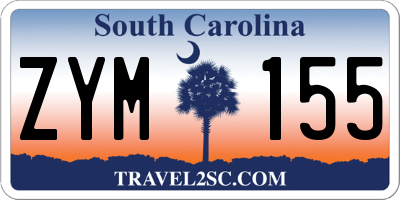 SC license plate ZYM155
