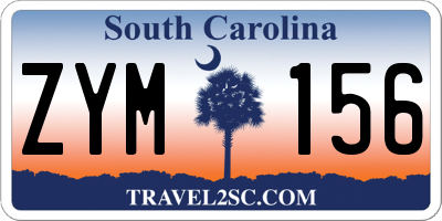 SC license plate ZYM156