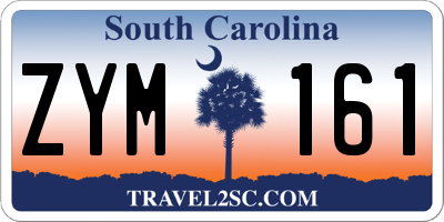 SC license plate ZYM161