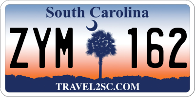 SC license plate ZYM162