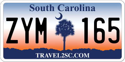 SC license plate ZYM165