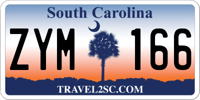 SC license plate ZYM166