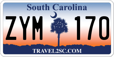 SC license plate ZYM170