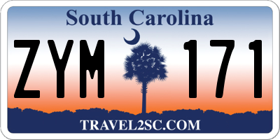 SC license plate ZYM171