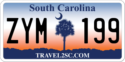 SC license plate ZYM199