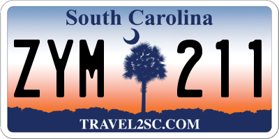 SC license plate ZYM211