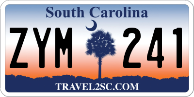 SC license plate ZYM241