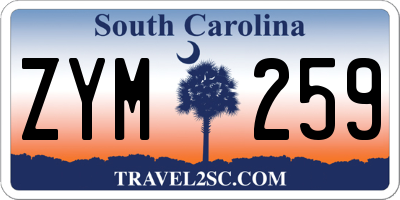 SC license plate ZYM259