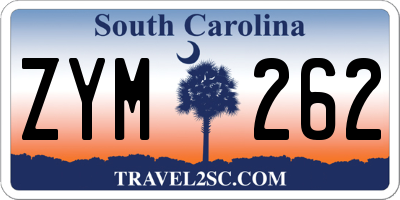 SC license plate ZYM262