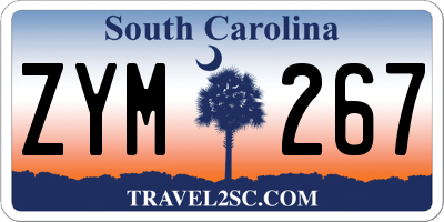 SC license plate ZYM267