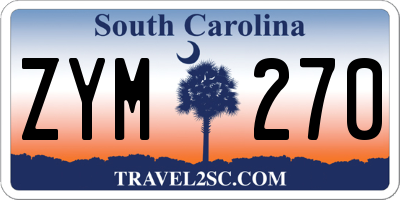 SC license plate ZYM270