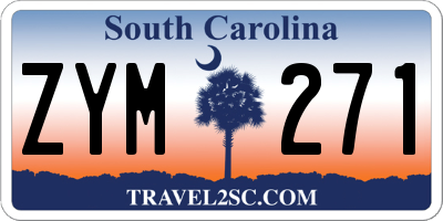 SC license plate ZYM271