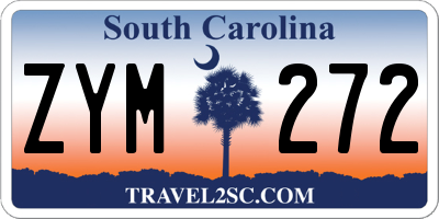 SC license plate ZYM272