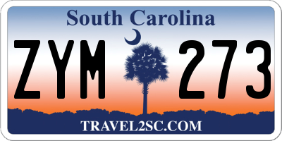 SC license plate ZYM273