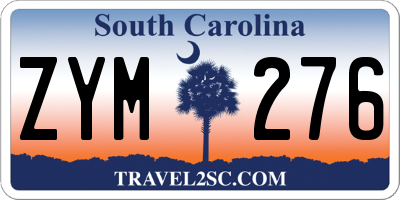 SC license plate ZYM276