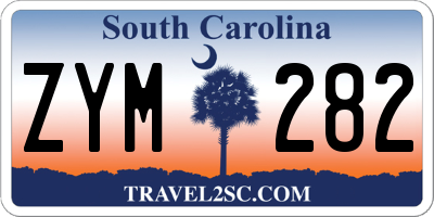 SC license plate ZYM282