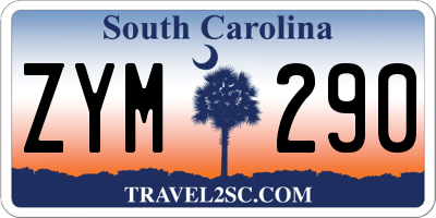 SC license plate ZYM290