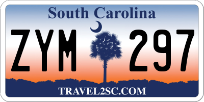 SC license plate ZYM297